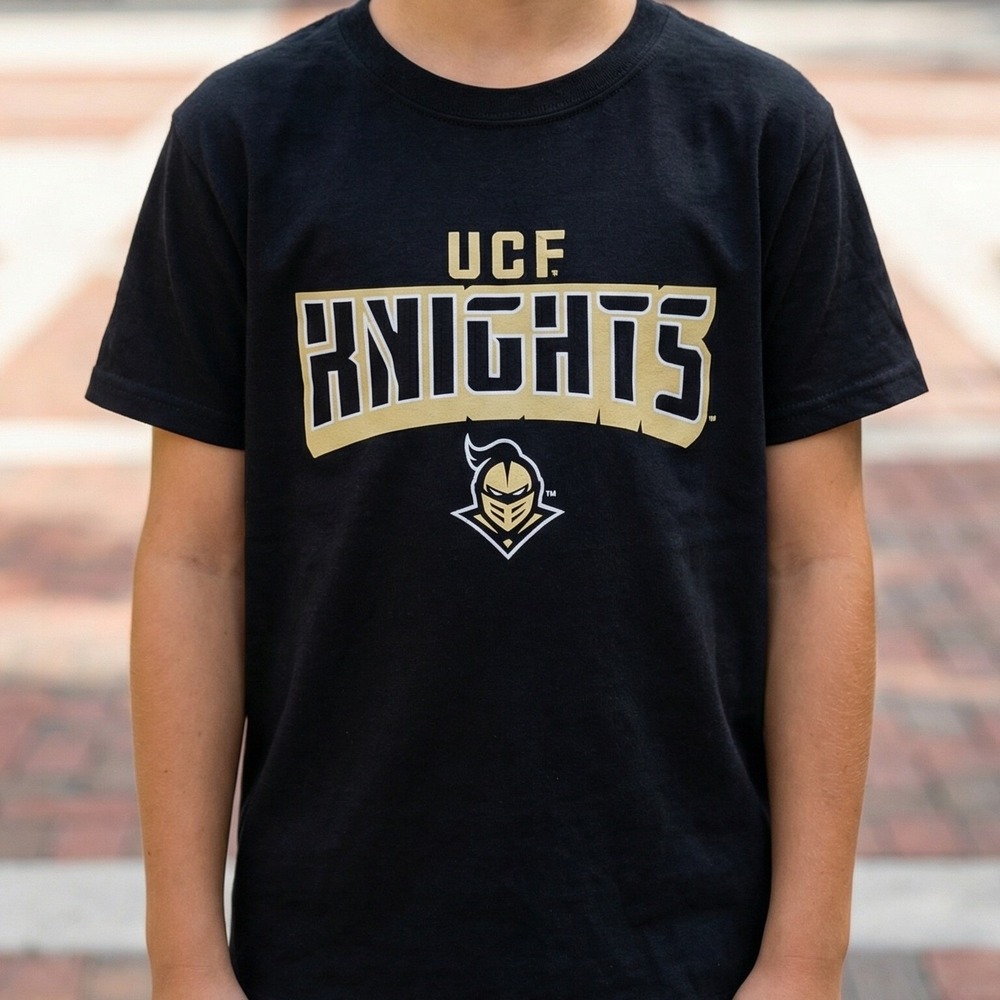 UCF Knights Rivalry Threads Kids Black Graphic T-Shirt NCAA Short Sleeve